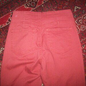 NOBO Women Size S (5) Terracotta, Skinny Cotton Jeans, Flat Front, Seamed Ankle